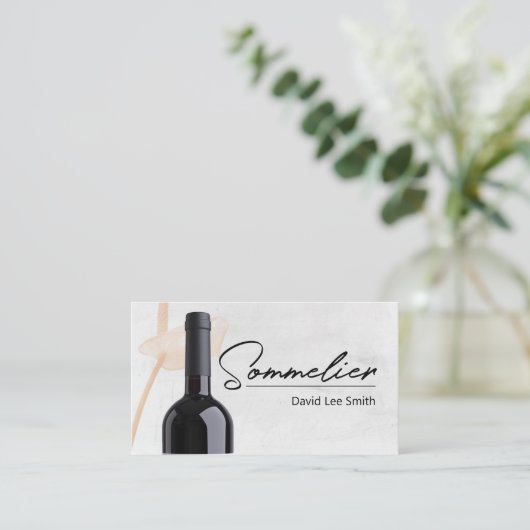 Sommelier Visitekaartje (Staand voorkant)