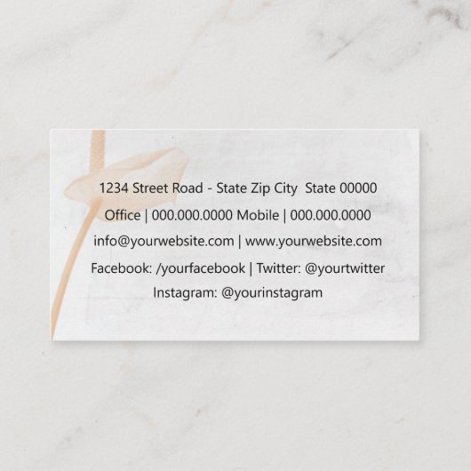 Sommelier Visitekaartje (Achterkant)