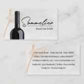 Sommelier Visitekaartje (Voorkant / Achterkant)