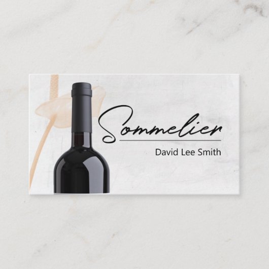 Sommelier Visitekaartje (Voorkant)