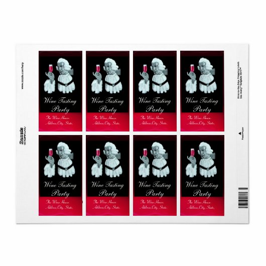 SOMMELIER WIJNBELASTING PARTIJ ETIKET (Full Sheet)