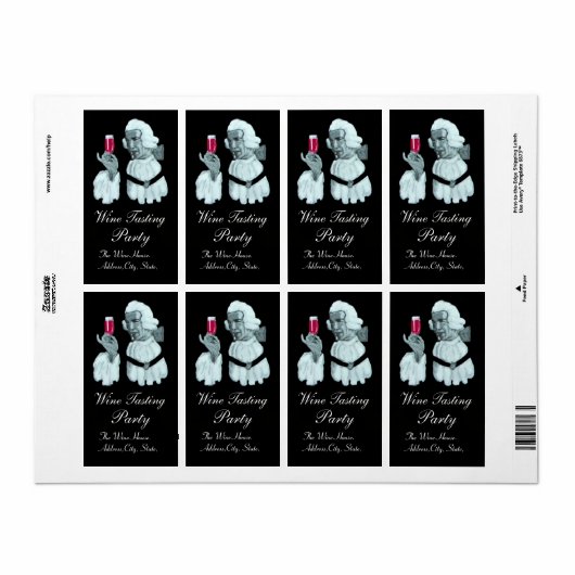 SOMMELIER WIJNBELASTING PARTIJ ETIKET (Full Sheet)