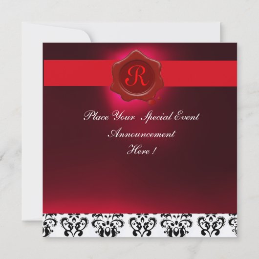 SOMMELIER WIJNBELASTING PARTIJ RODE WAX SEAL MONOG KAART (Achterkant)