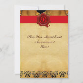 SOMMELIER WIJNBELASTING PARTIJ RODE WAX SEAL MONOG KAART (Achterkant)