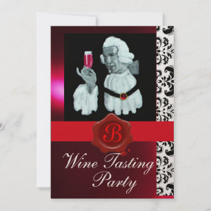 SOMMELIER WIJNBELASTING PARTIJ RODE WAX SEAL MONOG KAART