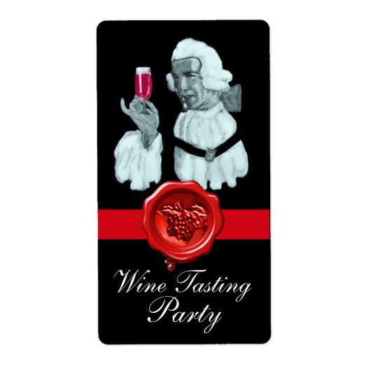 SOMMELIER WIJNBELASTINGPARTIJ, RODE WAXSEAL ETIKET (Voorkant)
