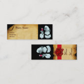 SOMMELIER WIJNBELASTINGPARTIJ, RODE WAXSEAL MINI VISITEKAARTJE (Voorkant / Achterkant)