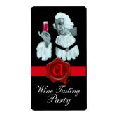 SOMMELIER WIJNBELASTINGPARTIJ, RODE WAXSEAL MONOGR ETIKET (Voorkant)