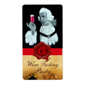 SOMMELIER WIJNBELASTINGPARTIJ, RODE WAXSEAL MONOGR ETIKET (Voorkant)