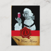 SOMMELIER WIJNBELASTINGPARTIJ, RODE WAXSEAL,Pearl Visitekaartje (Achterkant)