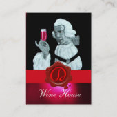 SOMMELIER WIJNBELASTINGPARTIJ, RODE WAXSEAL,Pearl Visitekaartje (Achterkant)