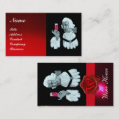 SOMMELIER WIJNBELASTINGPARTIJ, RODE WAXSEAL VISITEKAARTJE (Voorkant / Achterkant)