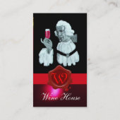 SOMMELIER WIJNBELASTINGPARTIJ, RODE WAXSEAL VISITEKAARTJE (Achterkant)