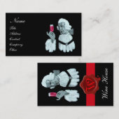 SOMMELIER WIJNBELASTINGPARTIJ, RODE WAXSEAL VISITEKAARTJE (Voorkant / Achterkant)