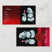 SOMMELIER WIJNBELASTINGPARTIJ, RODE WAXSEAL VISITEKAARTJE (Voorkant / Achterkant)