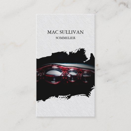 Sommelier wijnmakerij alcohol visitekaartje (Voorkant)