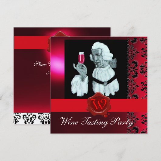 SOMMELIER WIJNPROEVERIJ FEestJE RODE WAX ZEGEL MON Kaart (Voorkant / Achterkant)