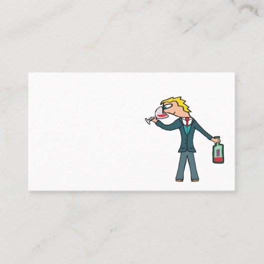 Sommelier wijnproeverij visitekaartje (Voorkant)