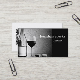 Sommelier Wine Bottle Custom QR Code Visitekaartje