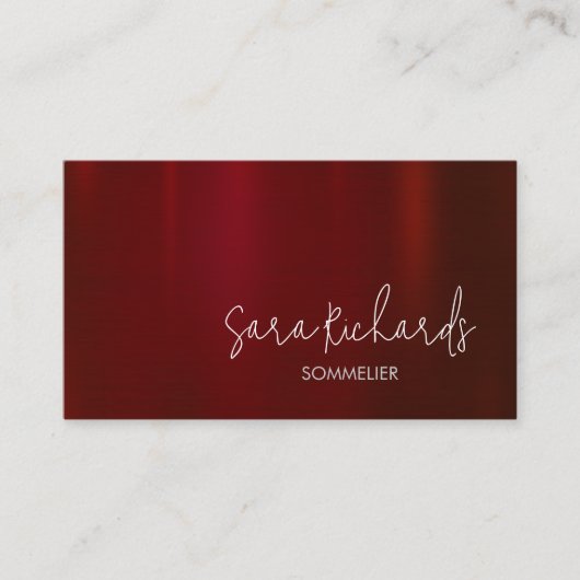 Sommelier Wine Connoiseur Visitekaartje (Voorkant)