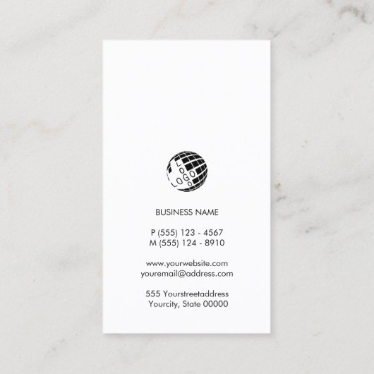 Sommelier Wine Connoisseur Monogram Visitekaartje (Achterkant)