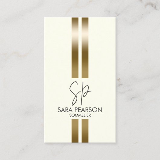 Sommelier Wine Connoisseur Monogram Visitekaartje (Voorkant)