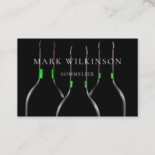 Sommelier wine expert visitekaartje (Voorkant)