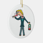 Sommelier Wine Tasting Keramisch Ornament (Rechts)