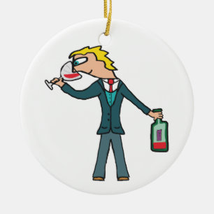 Sommelier Wine Tasting Keramisch Ornament