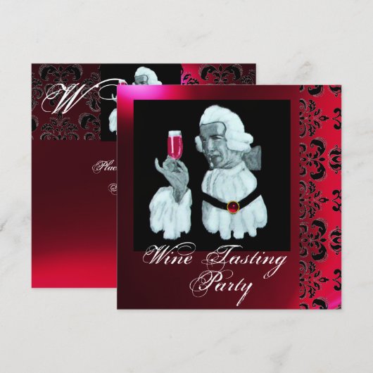 SOMMELIER WINE TASTPARTIJ Damask, Champagne Kaart (Voorkant / Achterkant)