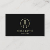 Sommelier Zwarte Wijnfles Logo Visitekaartje (Voorkant)
