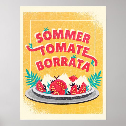Sommer Tomate Borratta Poster (Voorkant)