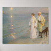 Sommeraften ved Skagens Strand Poster (Voorkant)