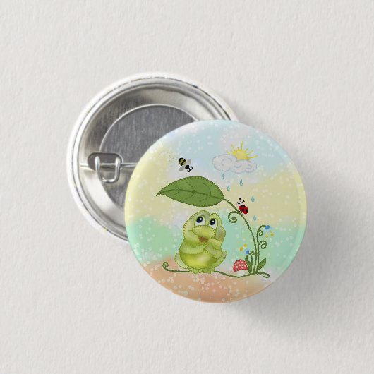 Sommerfrosch Ronde Button 3,2 Cm (Voorkant /achterkant)