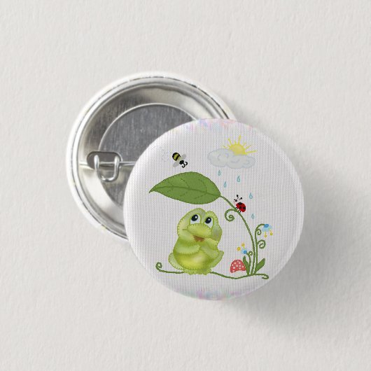 Sommerfrosch  ronde button 3,2 cm (Voorkant /achterkant)