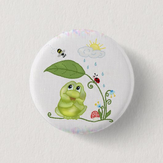 Sommerfrosch ronde button 3,2 cm (Voorkant)