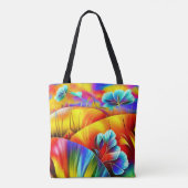 Sommerlandschaft in Regenbogenfarben Tote Bag (Achterkant)