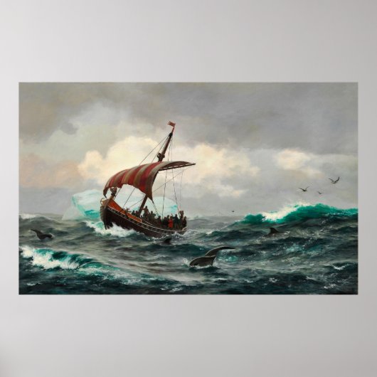 Sommernat onder de heer den Grønlandske Kyst circa Poster (Voorkant)