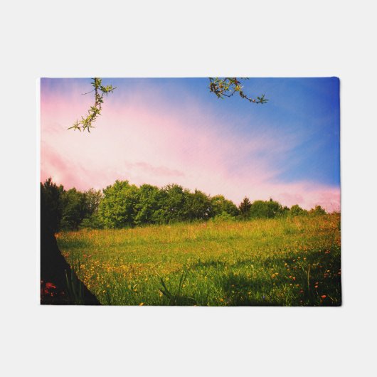 Sommerwiese Retro Fotografie Juli August Alm Deurmat (Voorkant)