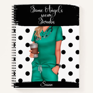 Sommige Angels draag Scrubs voor verpleegsters Notitieboek