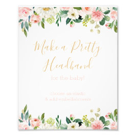 Sommige Bunny Baby shower maken een hoofdband teke Foto Afdruk