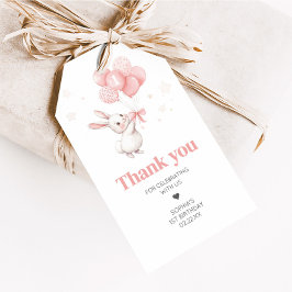 Sommige Bunny Balloon Verjaardagsfeest Favoriete T Cadeaulabel