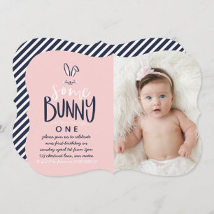 SOMMIGE BUNNY BIRTHDAY PARTIJINVITATIE KAART