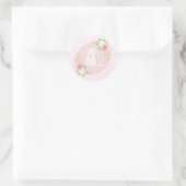 Sommige Bunny Birthday stickers bloemig en roze (Tas)