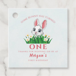 Sommige Bunny Een Schattige Konijn Meisjes 1e Verj Bedankjes Labels