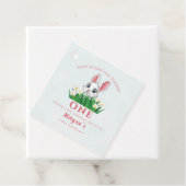 Sommige Bunny Een Schattige Konijn Meisjes 1e Verj Bedankjes Labels (In situ)