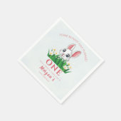 Sommige Bunny Een Schattige Konijn Meisjes 1e Verj Servet (Hoek)