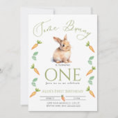 Sommige Bunny First birthday wortelen  Kaart (Voorkant)