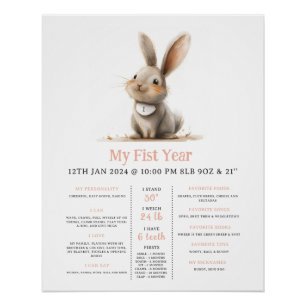 Sommige Bunny Girls Eerste Bday Mijlpaal Poster
