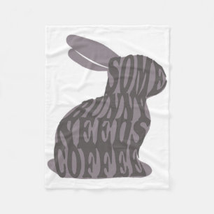 Sommige Bunny heeft koffie nodig Paas Konijn Koffi Fleece Deken